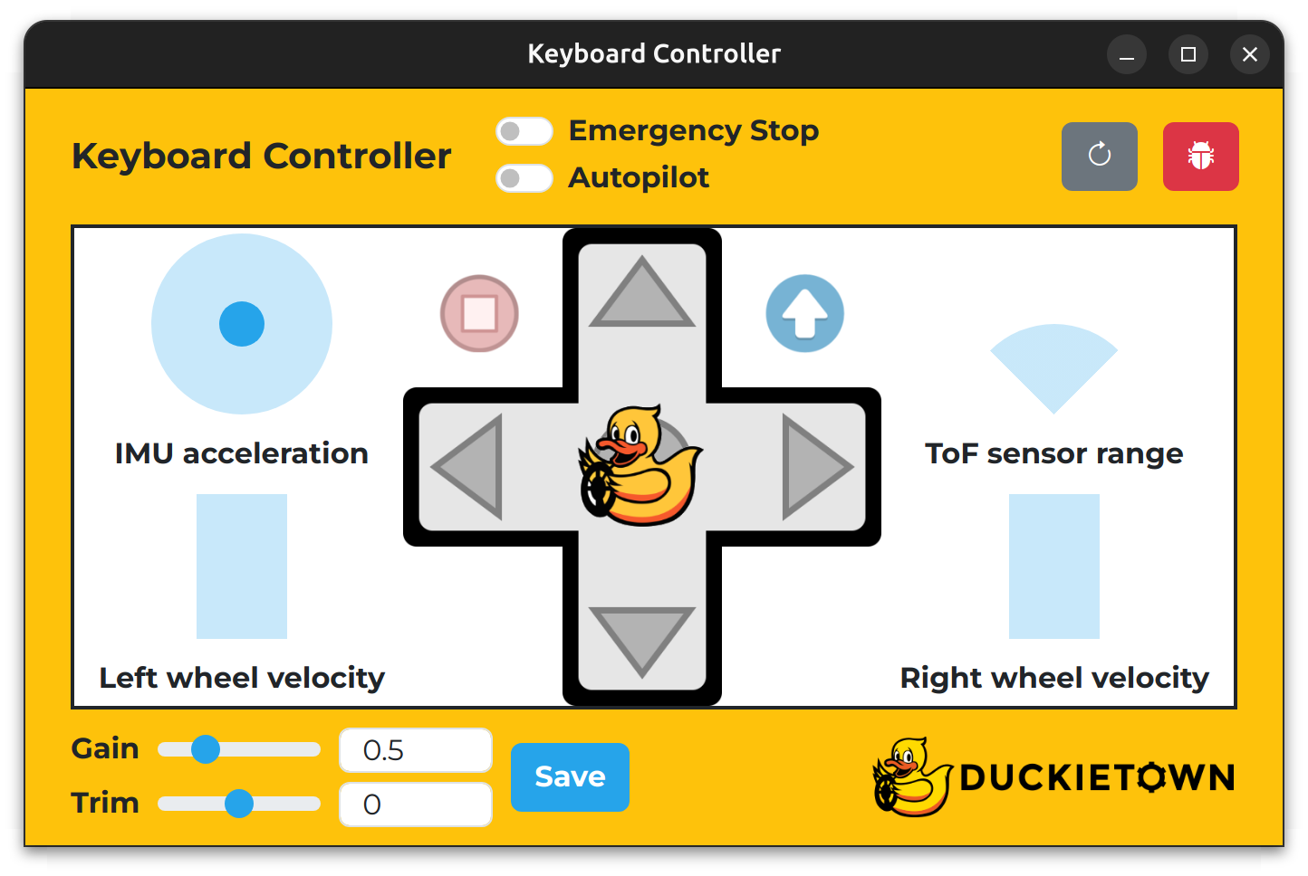 the duckietown keyboard controller is a software tool that enables manual control of Duckiebots